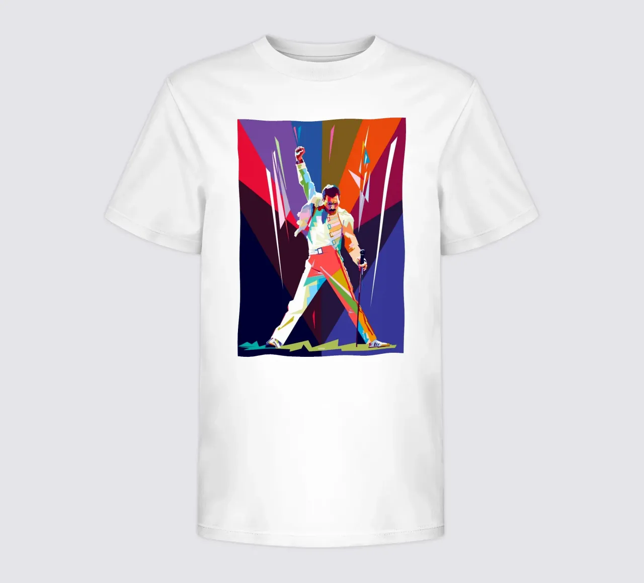Iconic style of Freddie Mercury kids t-shirt by Hantamrata