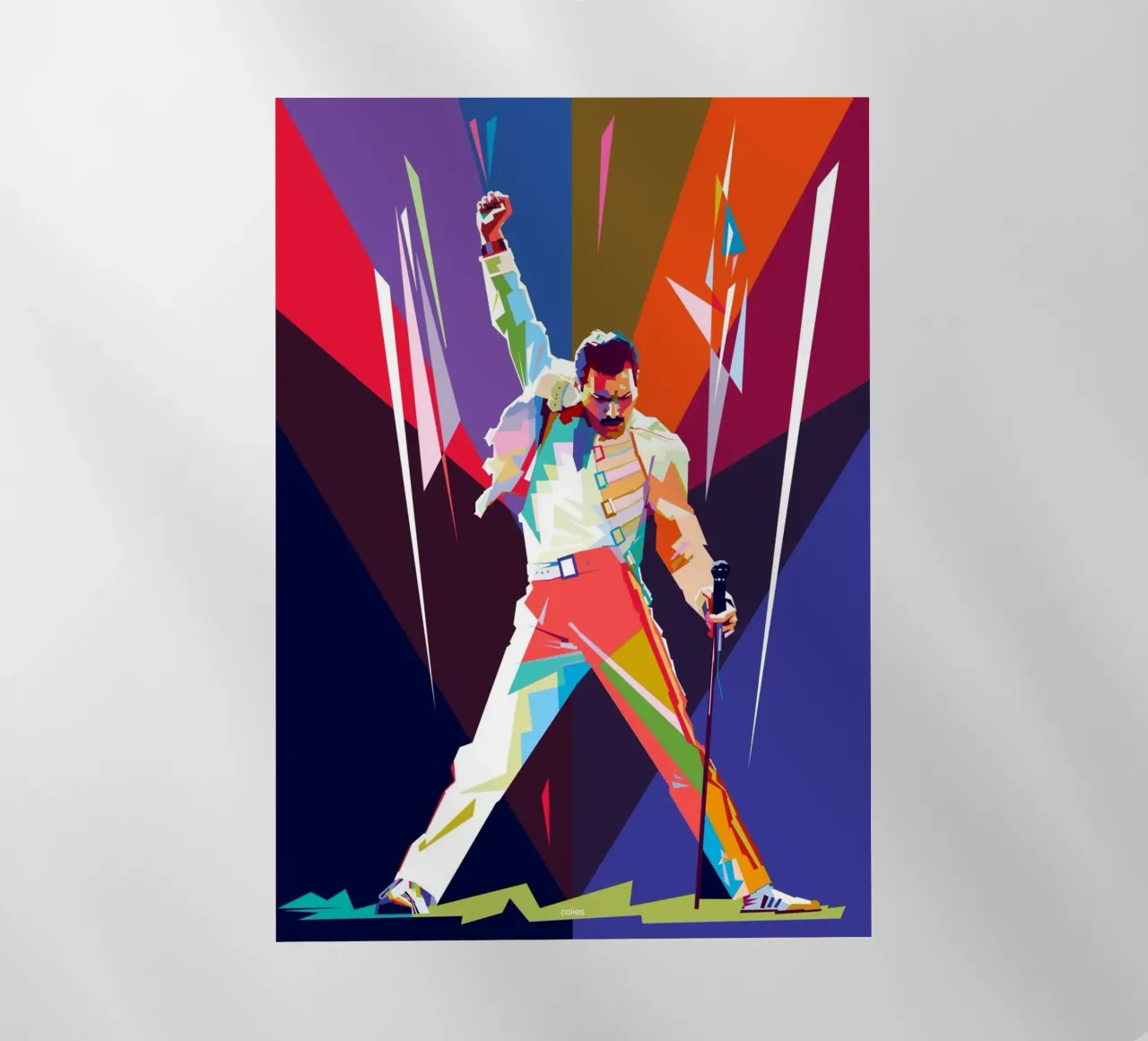 Lo stile iconico di Freddie Mercury pellicola backlit da Hantamrata