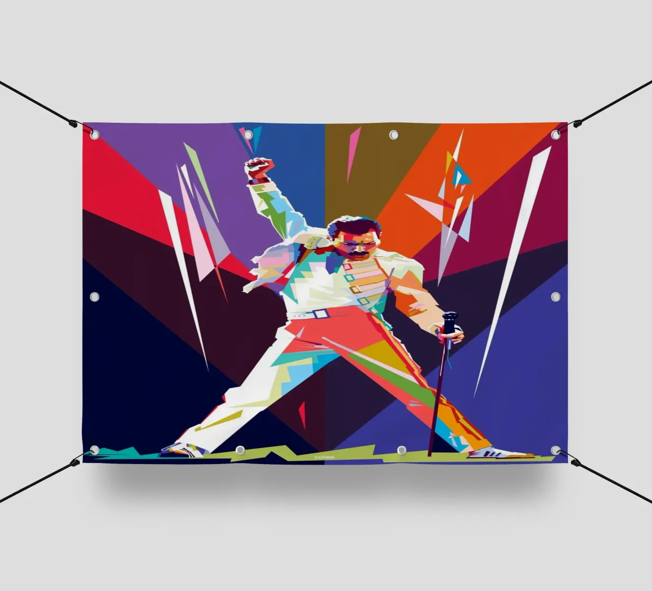 Lo stile iconico di Freddie Mercury telo in pvc da Hantamrata