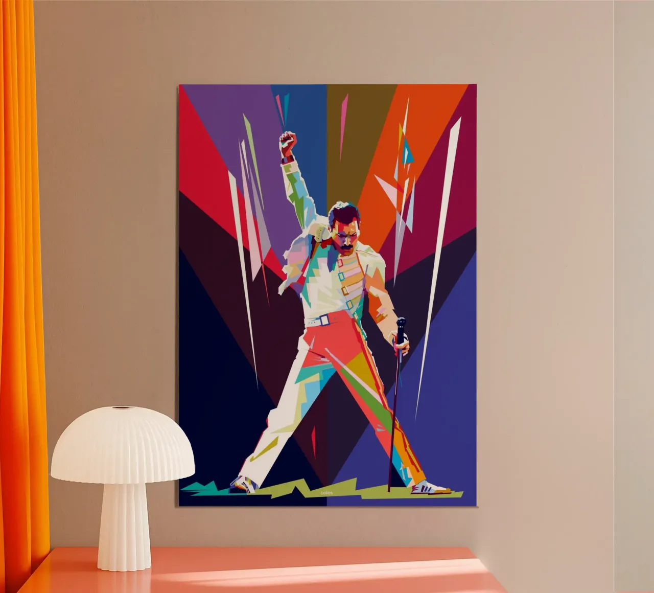Lo stile iconico di Freddie Mercury alluminio dibond da Hantamrata