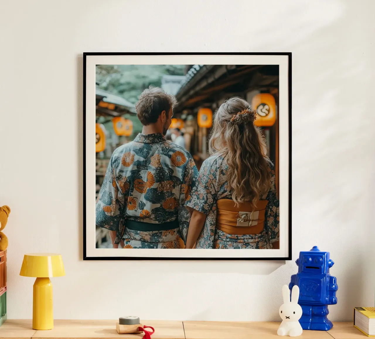 Essenza del Giappone poster con telaio in plastica da Wanderlust Vibes