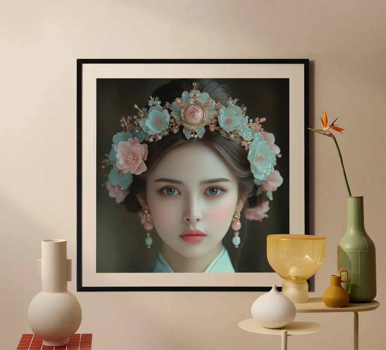 Giappone Essenza poster con telaio in alluminio da Wanderlust Vibes