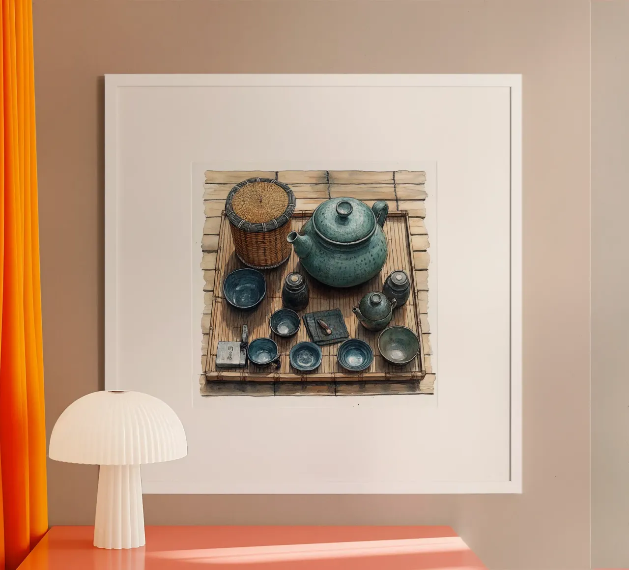 Essenza del Giappone poster con telaio in plastica da Wanderlust Vibes