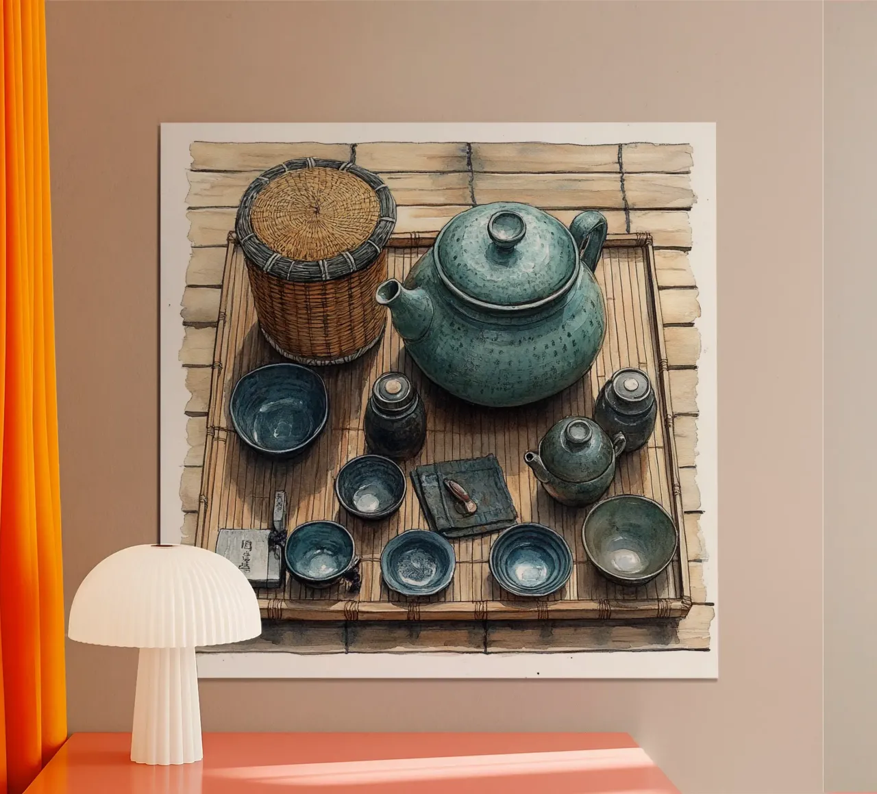 Essenza del Giappone poster con telaio in plastica da Wanderlust Vibes