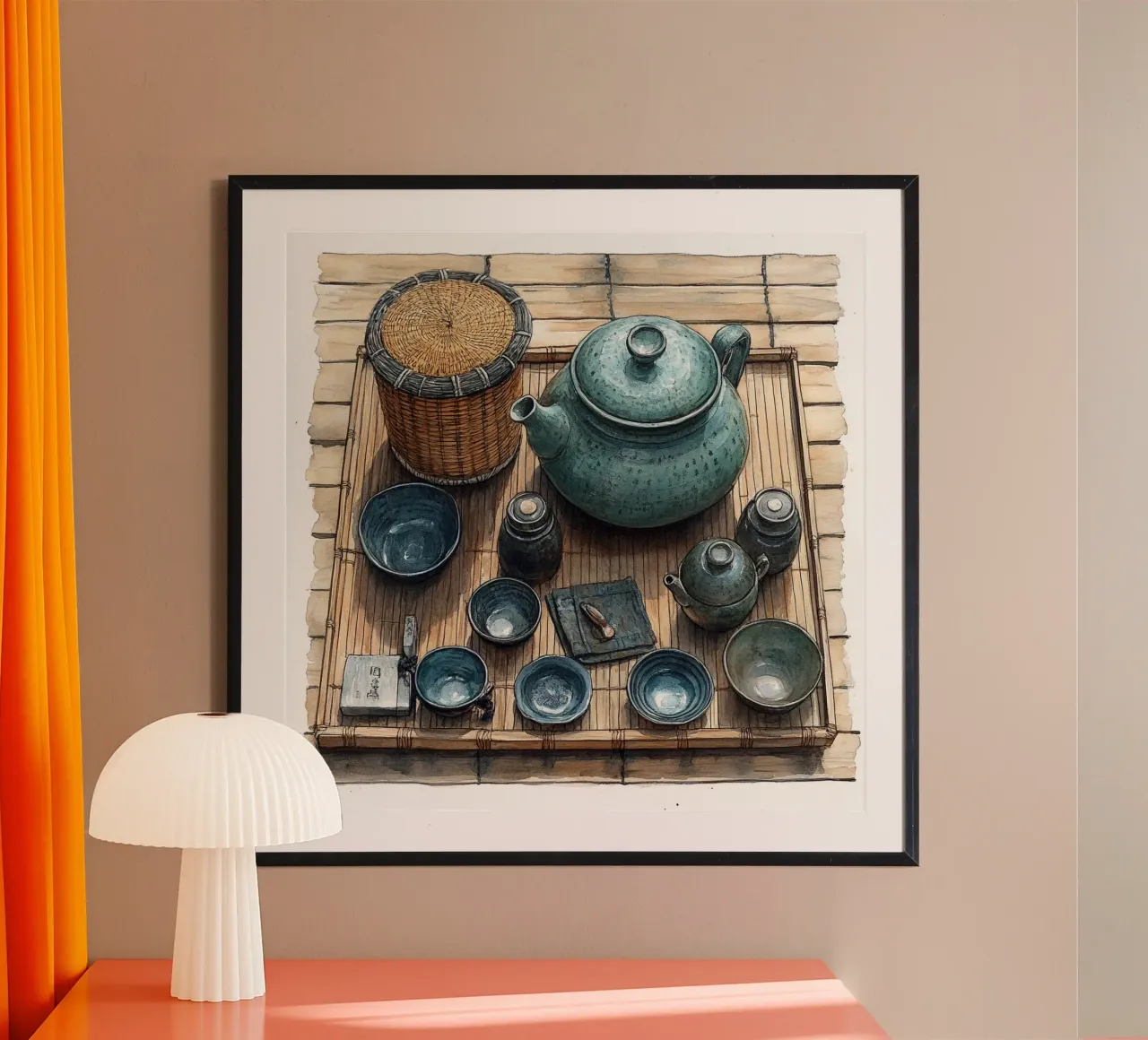 Essenza del Giappone poster con telaio in plastica da Wanderlust Vibes