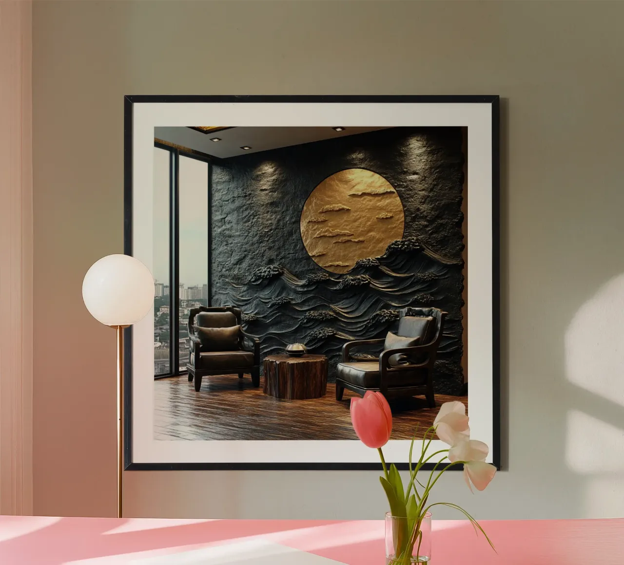 Essenza del Giappone poster con telaio in alluminio da Wanderlust Vibes