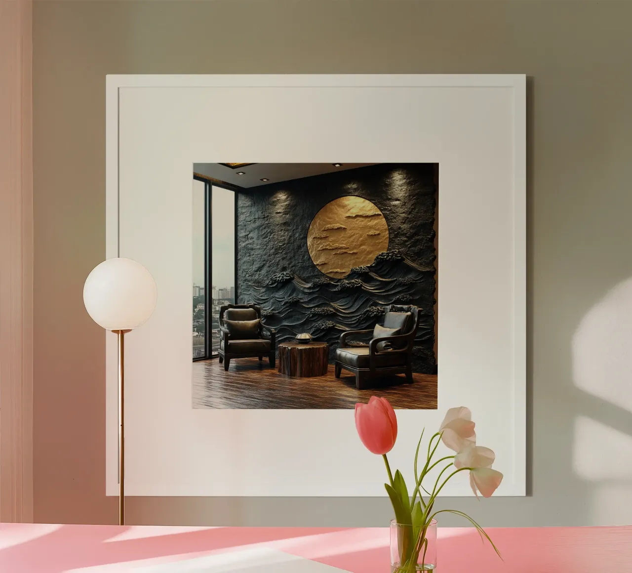 Essenza del Giappone poster con telaio in alluminio da Wanderlust Vibes