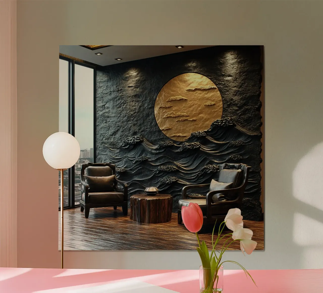 Essenza del Giappone poster con telaio in alluminio da Wanderlust Vibes