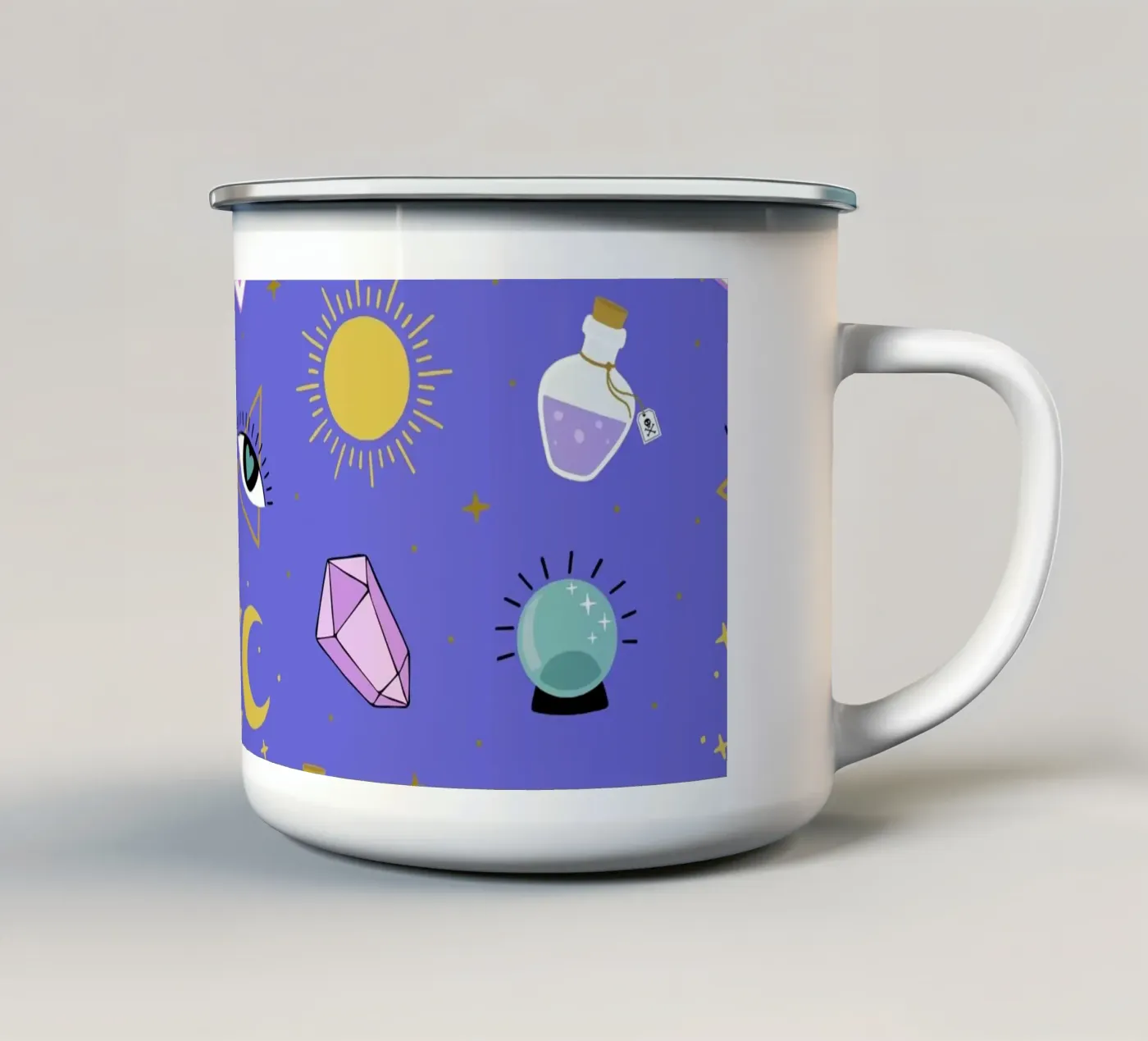 Esoteric pattern tazza in smalto da Vivi Nicolin