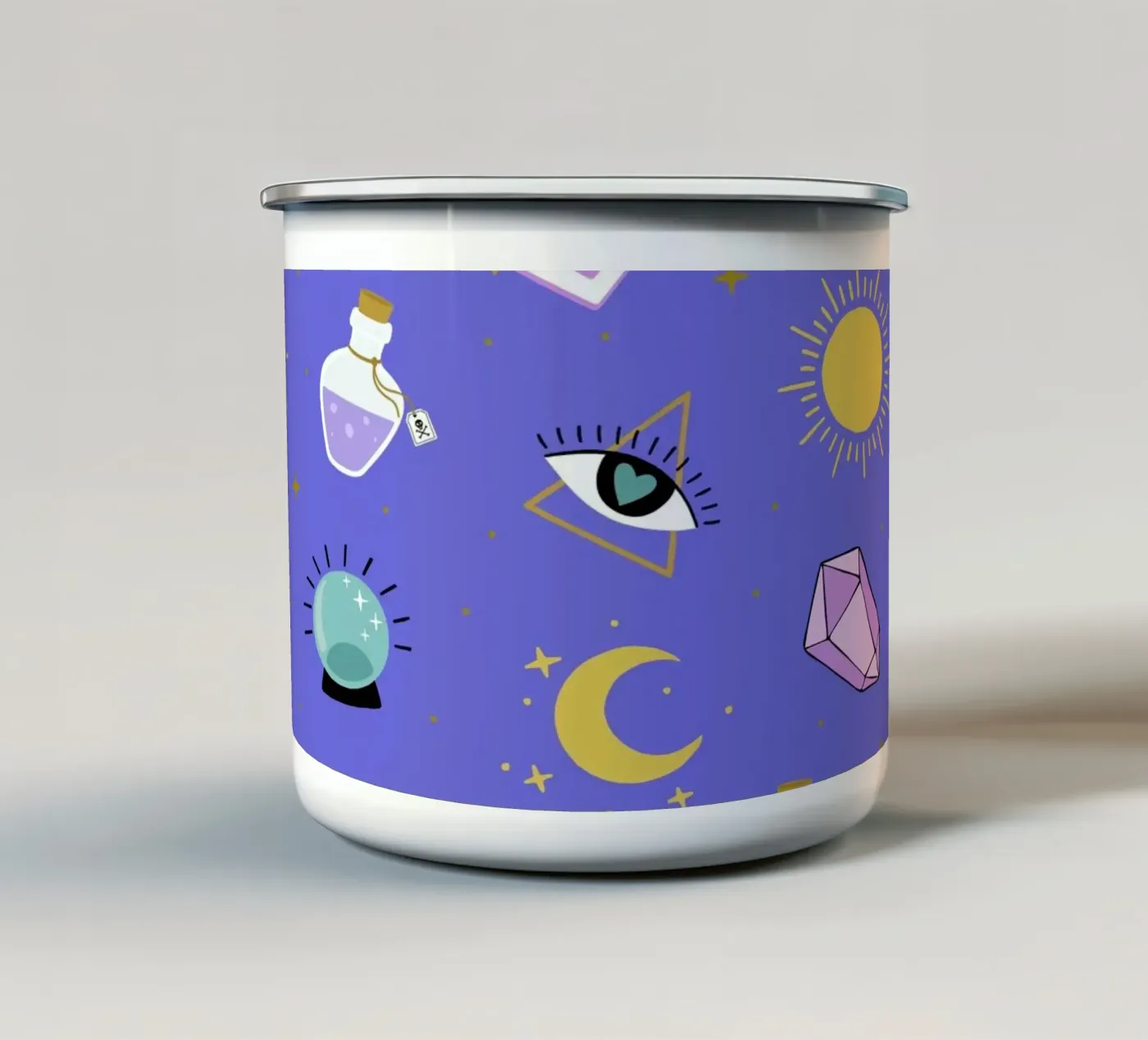 Esoteric pattern tazza in smalto da Vivi Nicolin