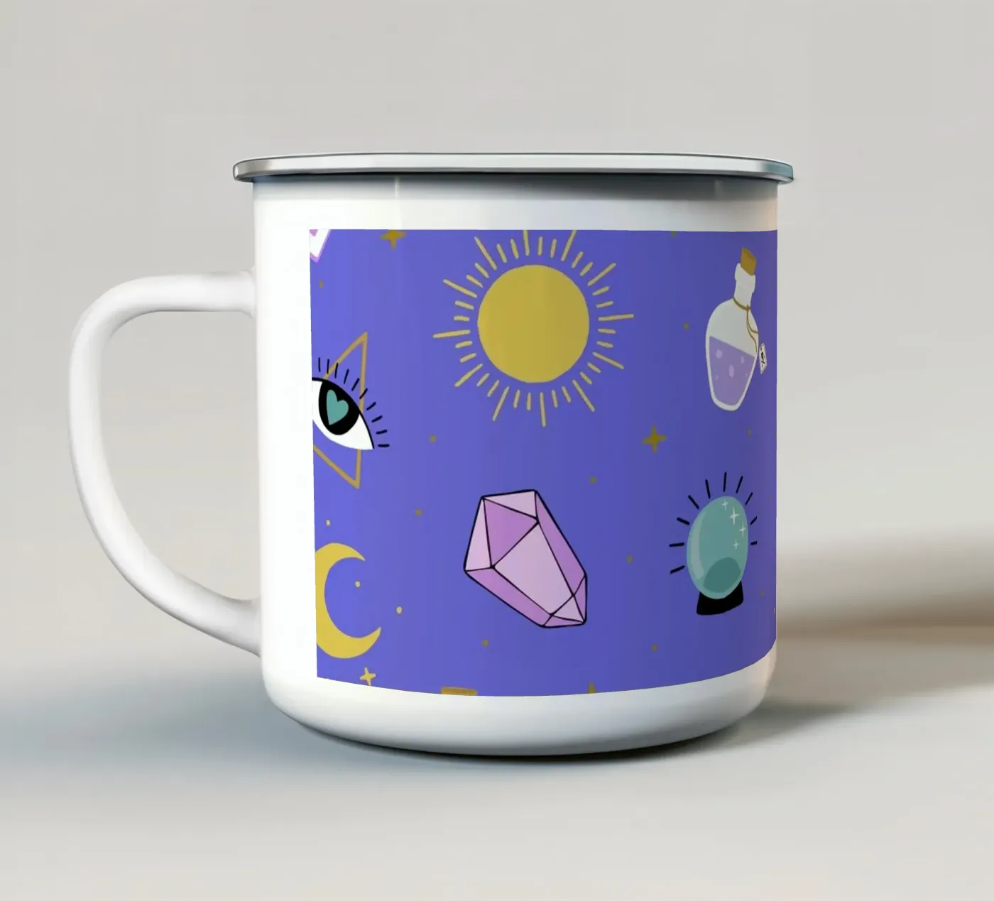 Esoteric pattern tazza in smalto da Vivi Nicolin