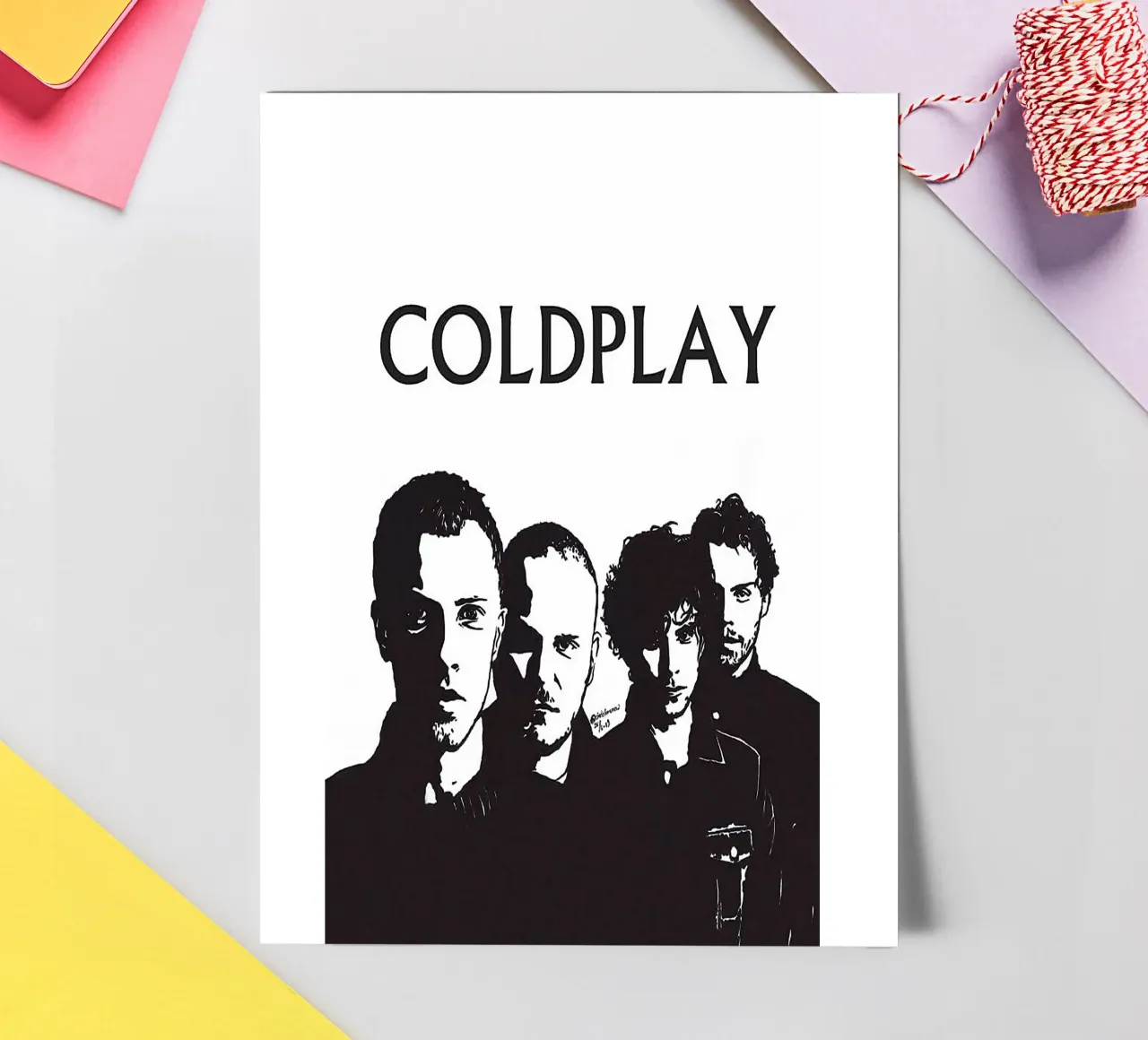 groupe coldplay planche autocollant de vanhesling