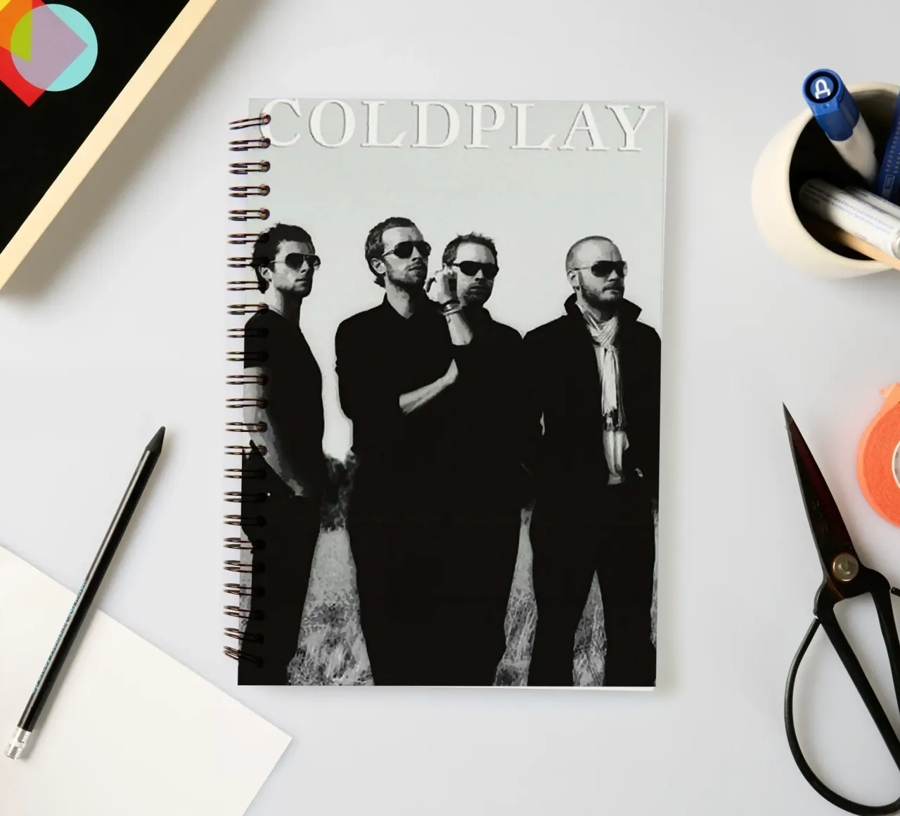 coldplay band spiral notebook by vanhesling