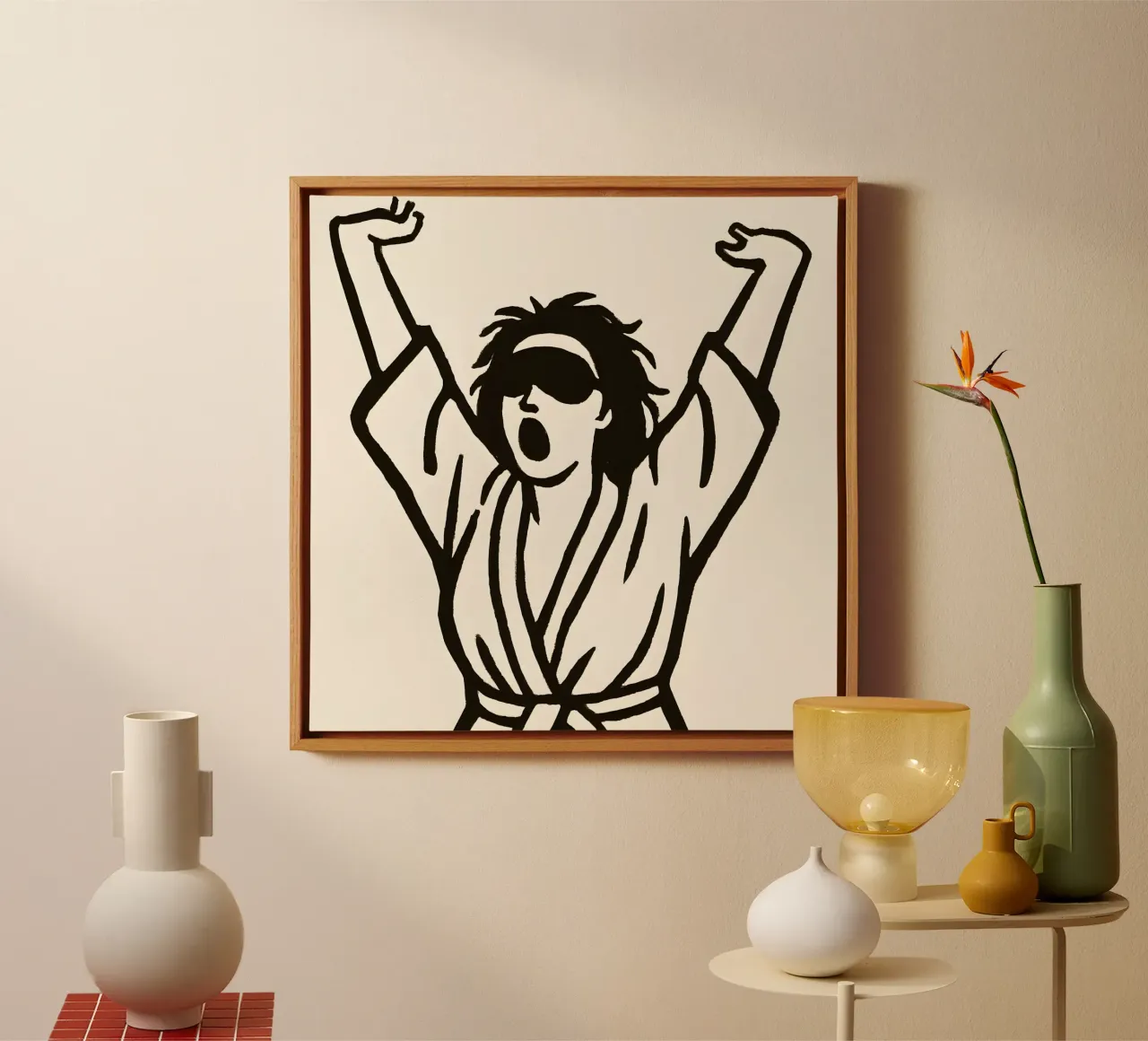 Stretch mattutino, senza scuse tela con Cornice a cassetta da Free by Design