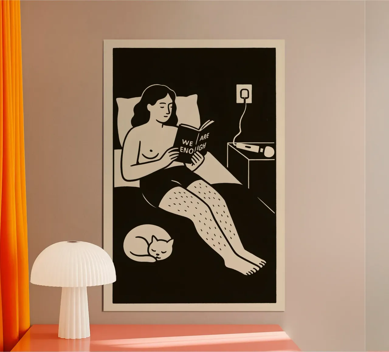 La notte tranquilla della sufficienza poster con telaio in alluminio da Free by Design
