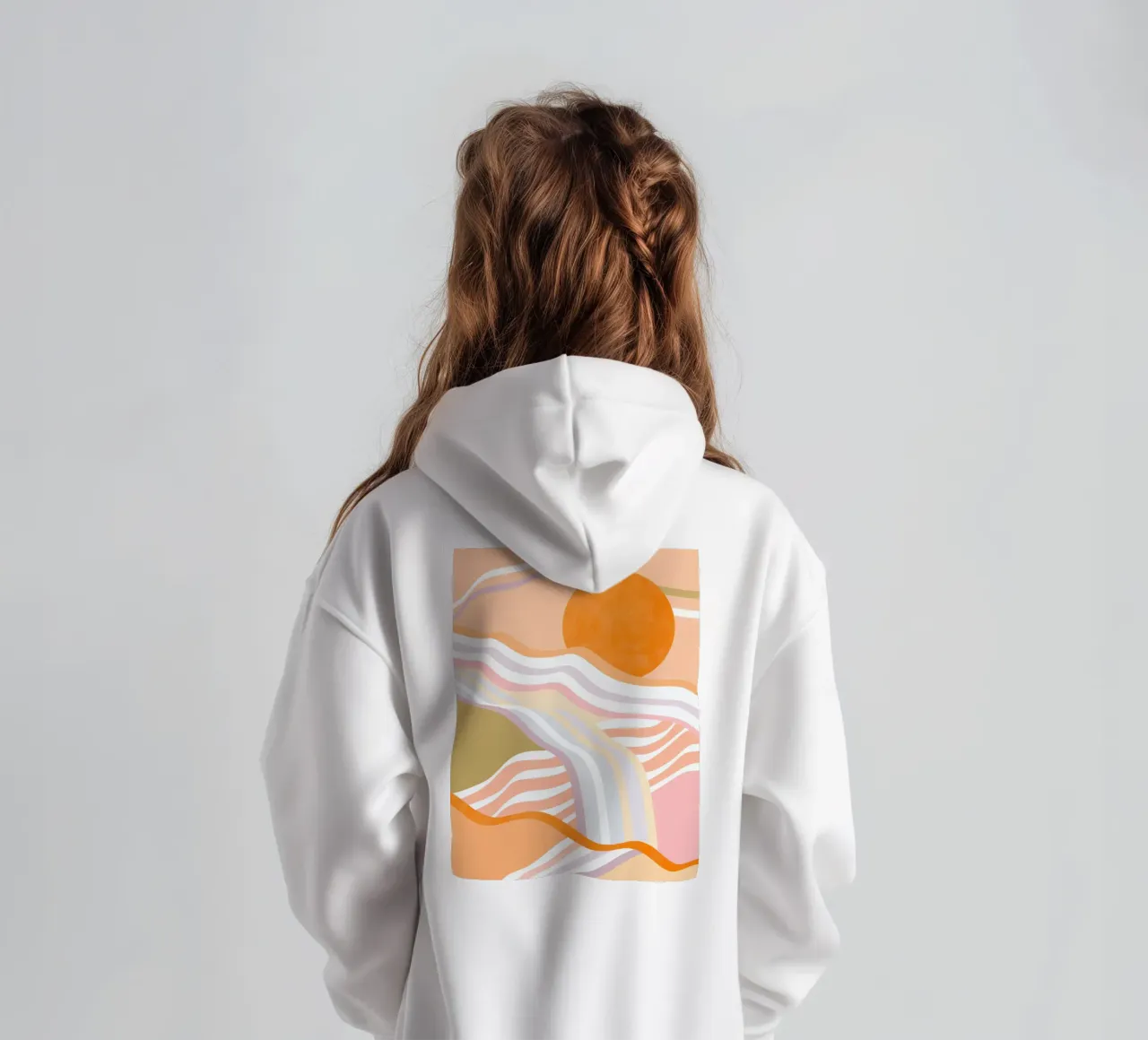 Amanecer abstracto Flow - Paisaje de vida lenta sudadera con capucha para niño de Dominique Vari Abstract