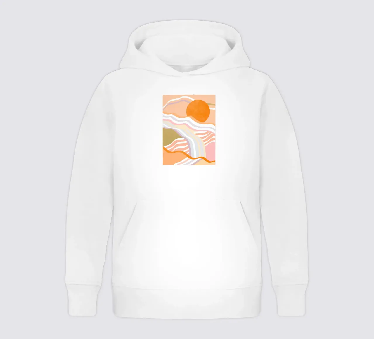 Amanecer abstracto Flow - Paisaje de vida lenta sudadera con capucha para niño de Dominique Vari Abstract