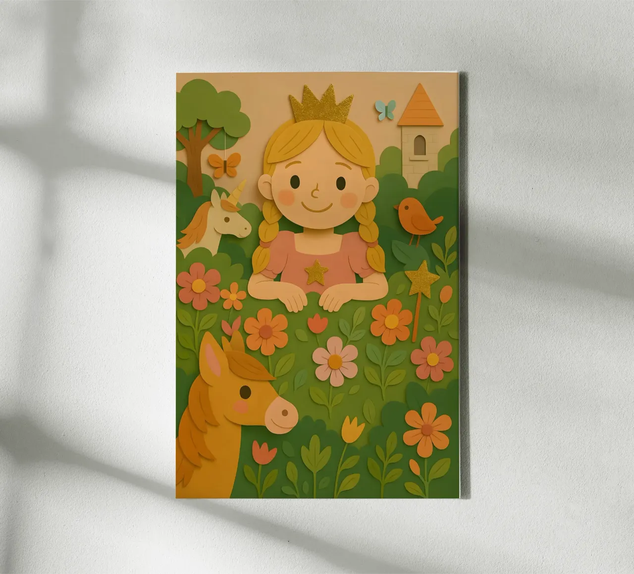Prinses in Bloomland canvas met Baklijst van LittleMieschiefs