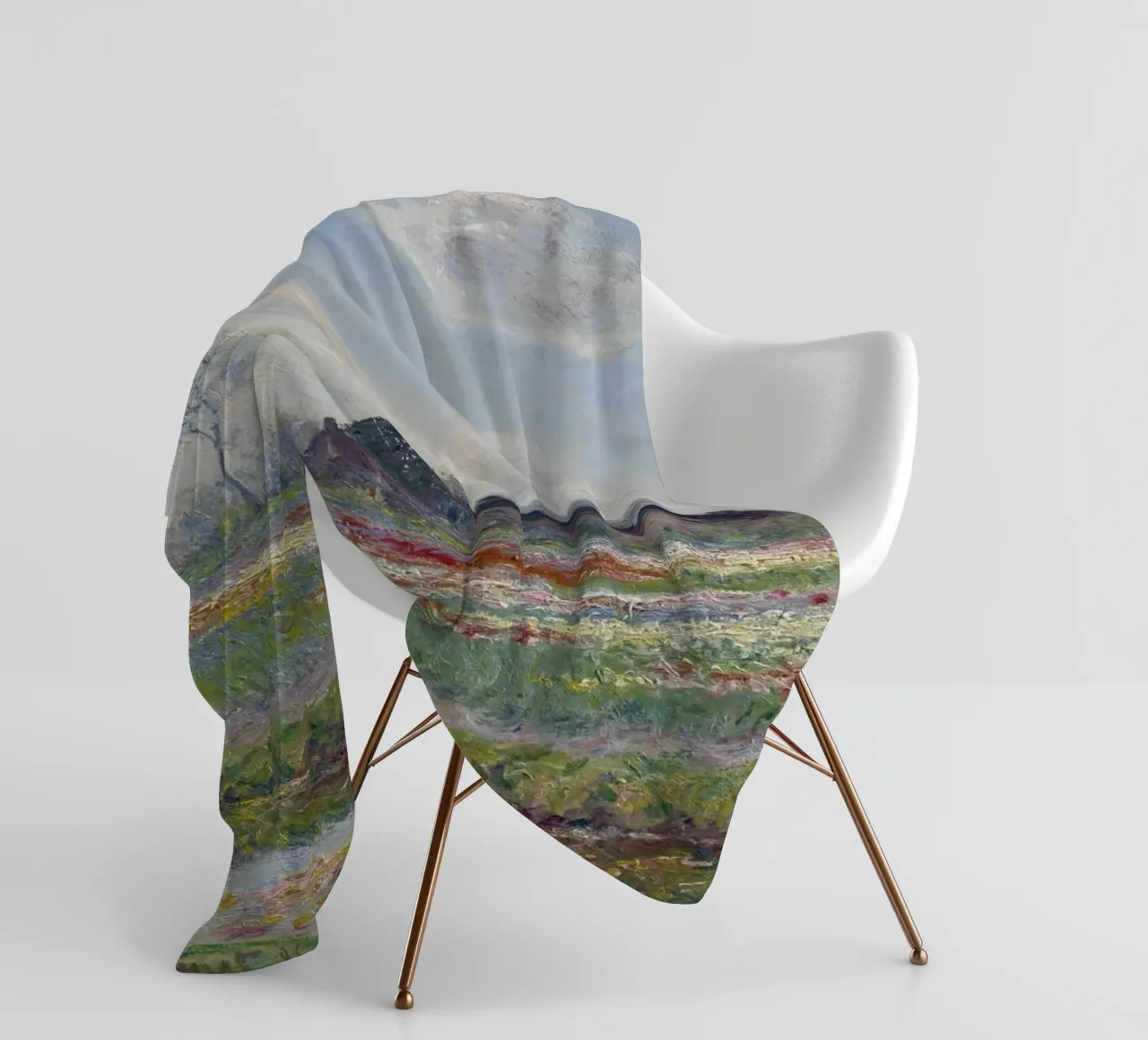 Claude Monet, The Tulip Field fleece blanket by Little Art Histories