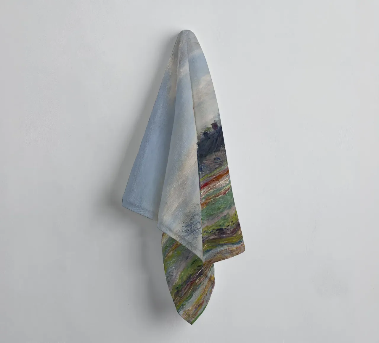 Claude Monet, The Tulip Field towel by Little Art Histories
