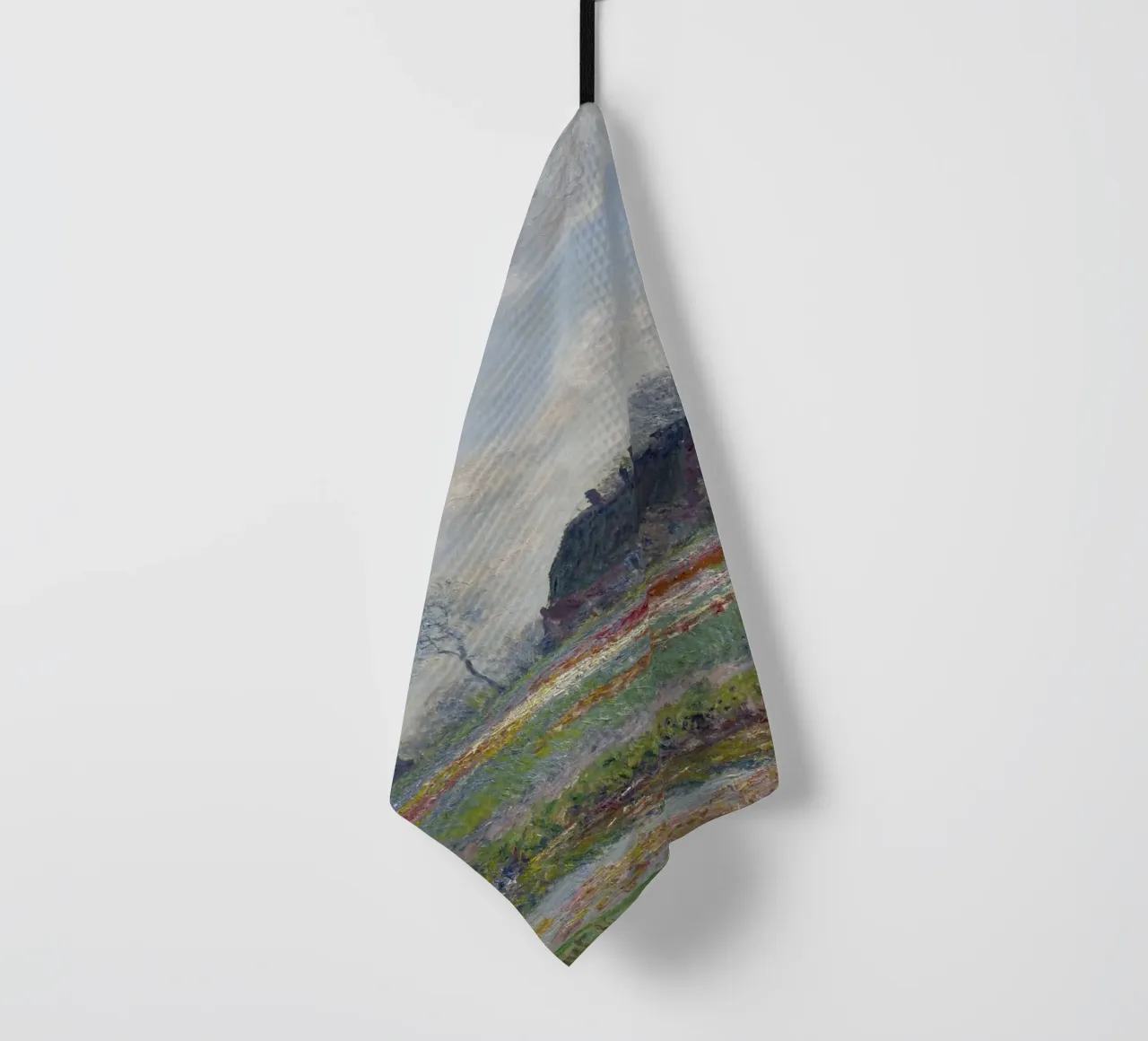 Claude Monet, The Tulip Field tea towel by Little Art Histories
