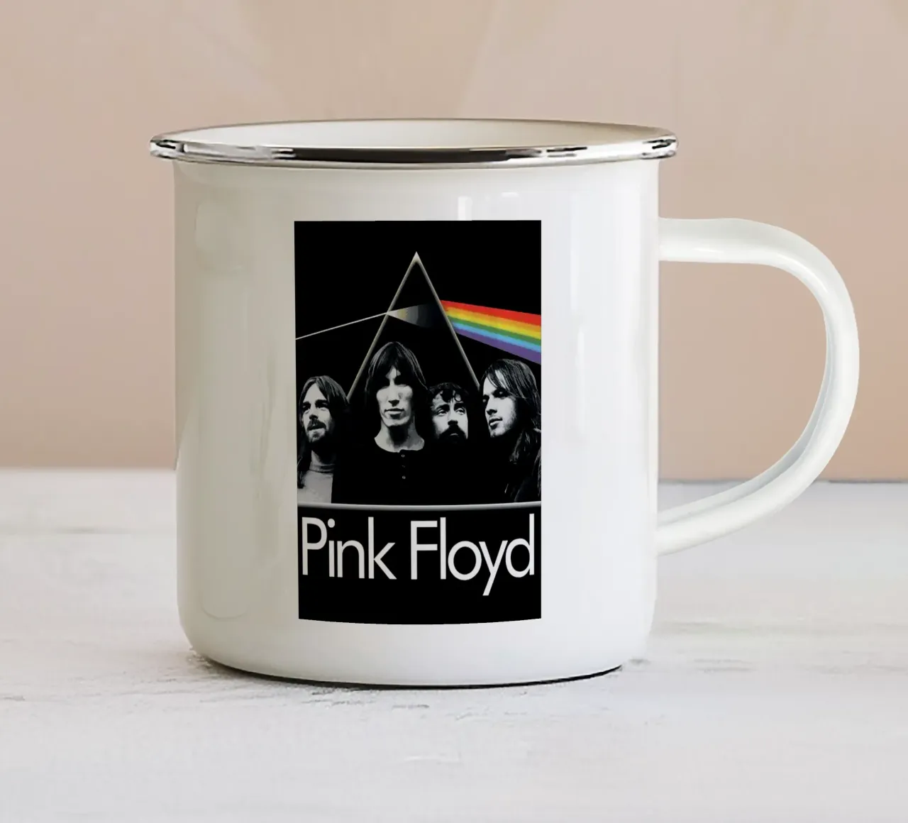 pink floyd band tazza in smalto da vanhesling