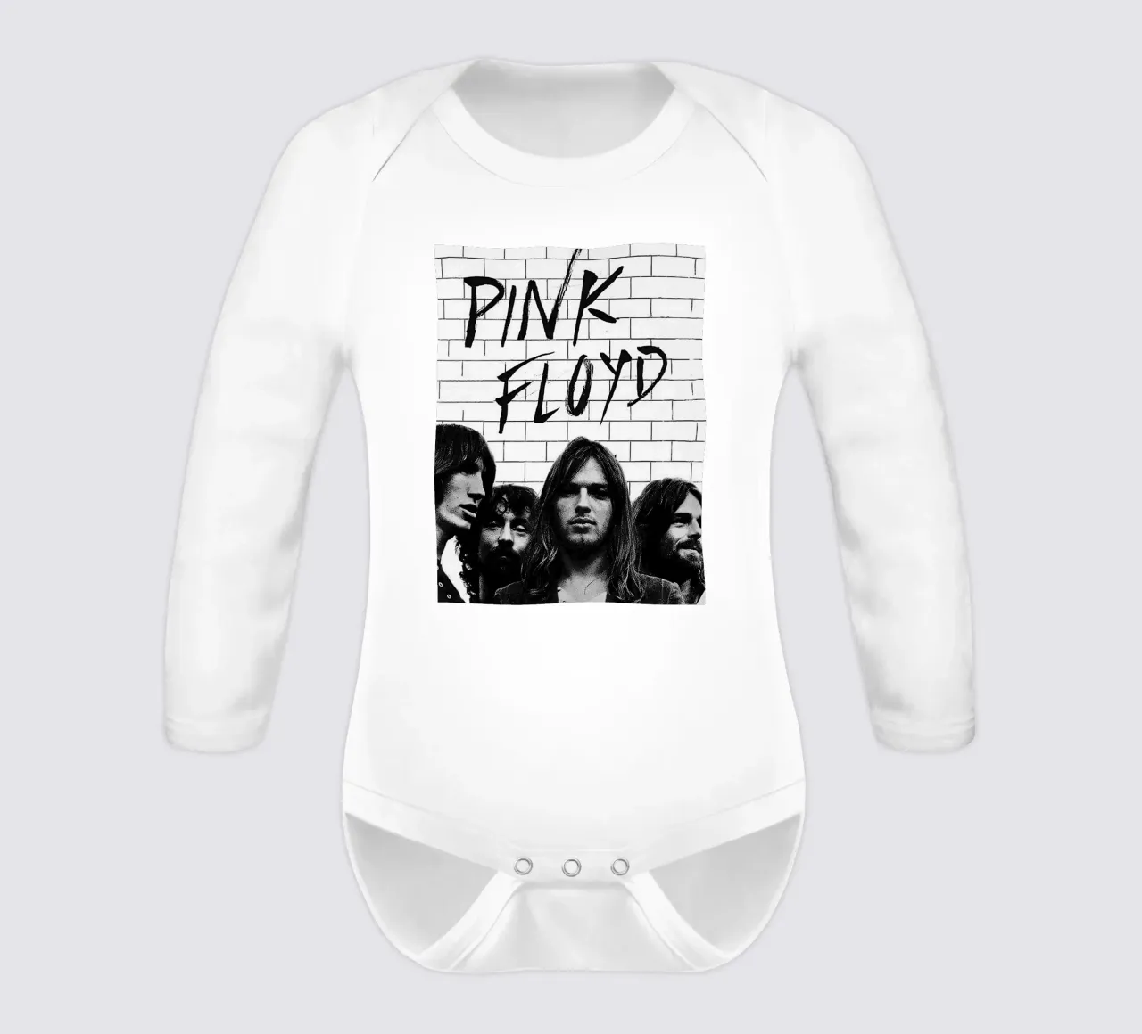 pink floyd band long-sleeve baby romper by vanhesling