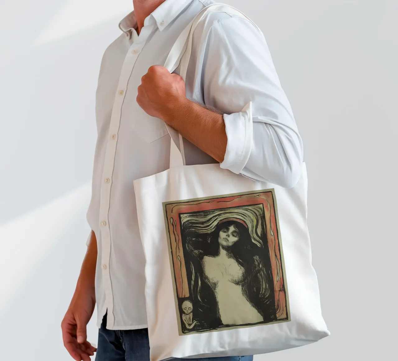 Edvard Munch, Madonna tote bag by Little Art Histories