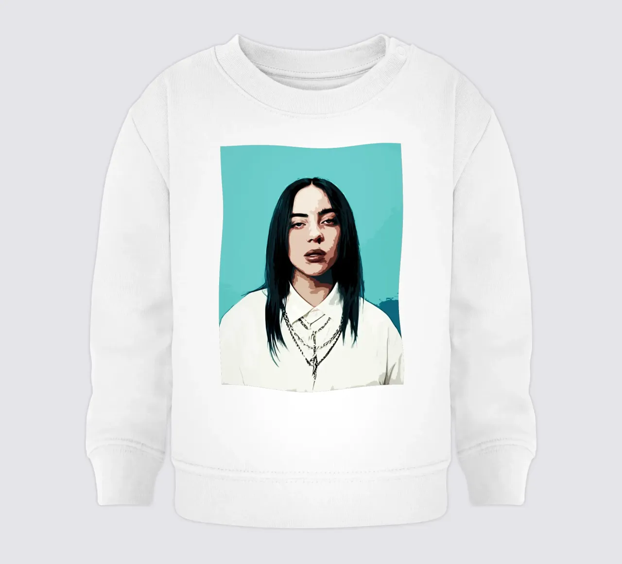 Billie Elish 8 Arte felpa neonato da music soul