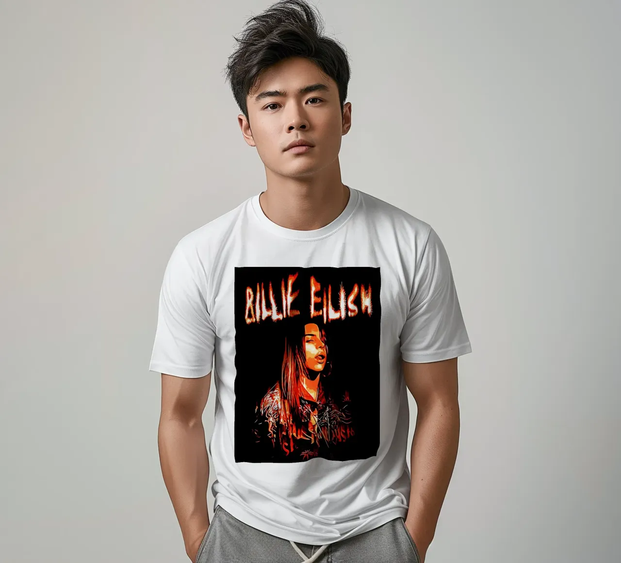 billie eilish fuoco caldo t-shirt da music soul