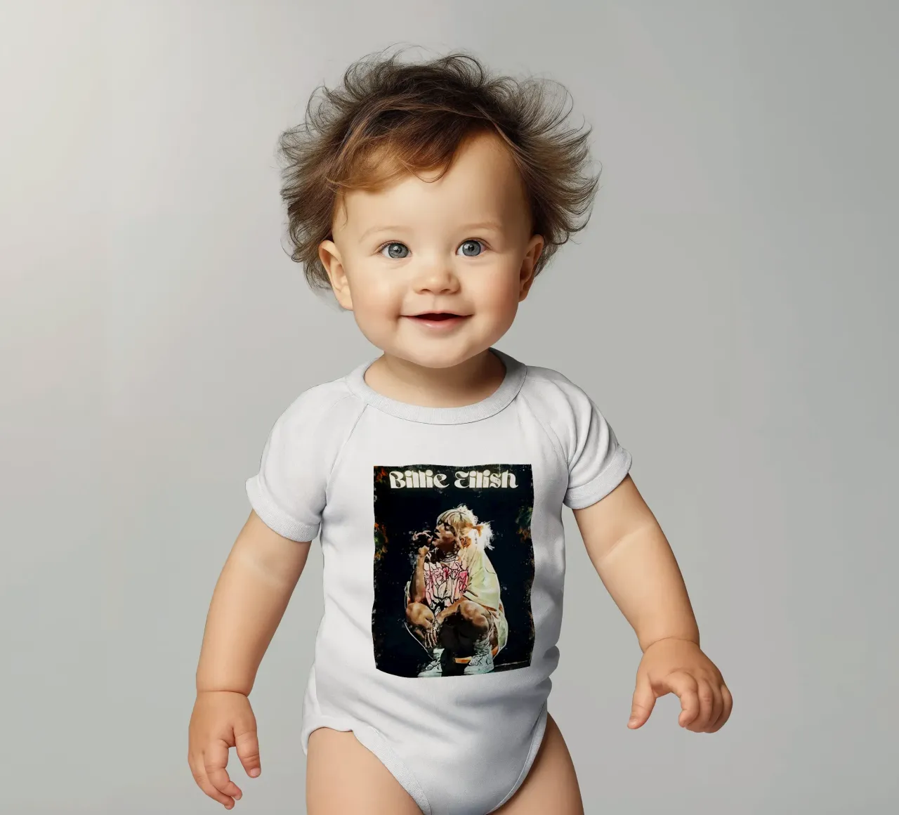 Billie Eilish 1 Art Kurzarm Babybody von music soul