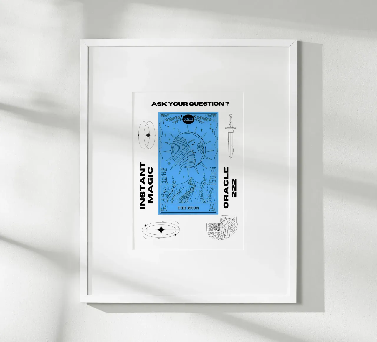 222 oracle reading with the Moon card hahnemühle by morphinaeblue
