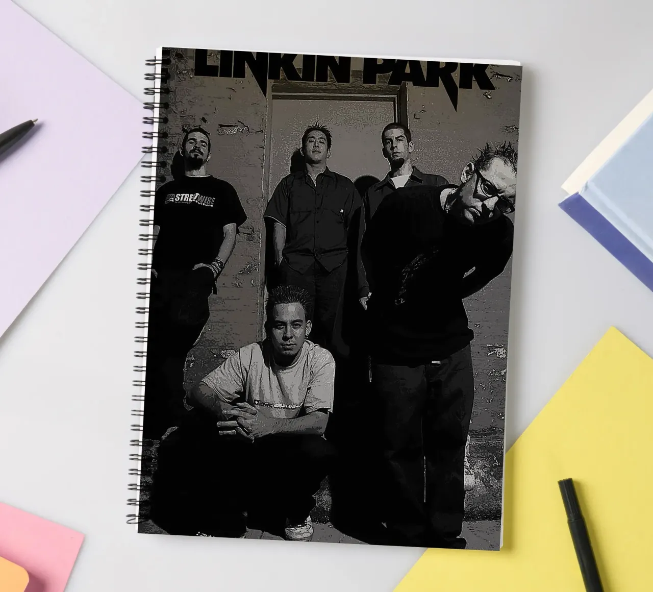 linkin park band spiral notebook by vanhesling
