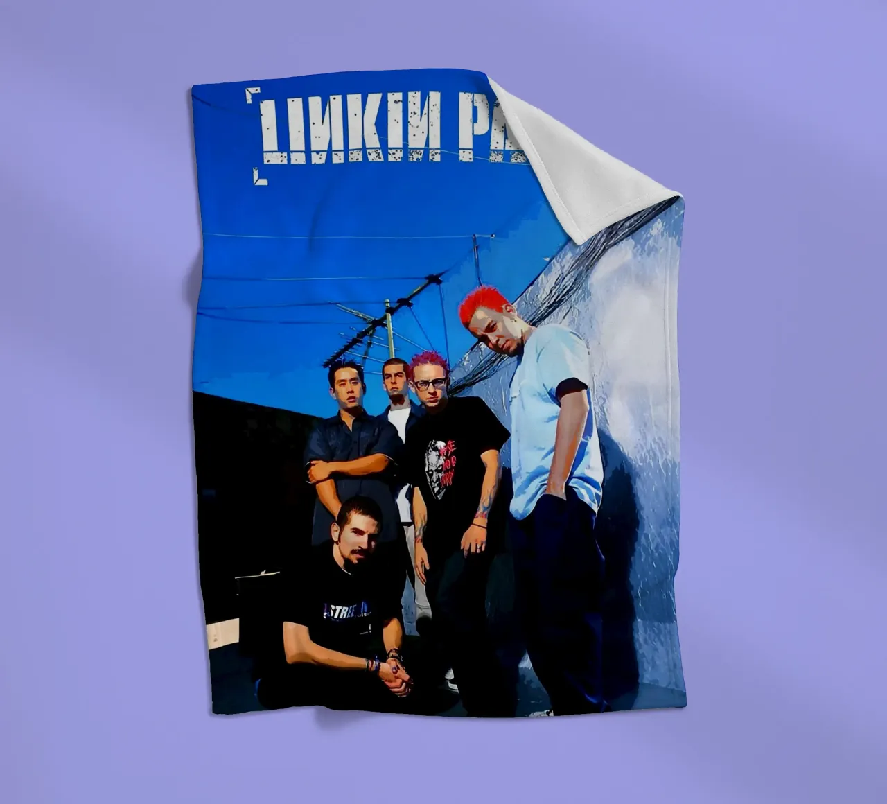 linkin park band coperta in pile da vanhesling