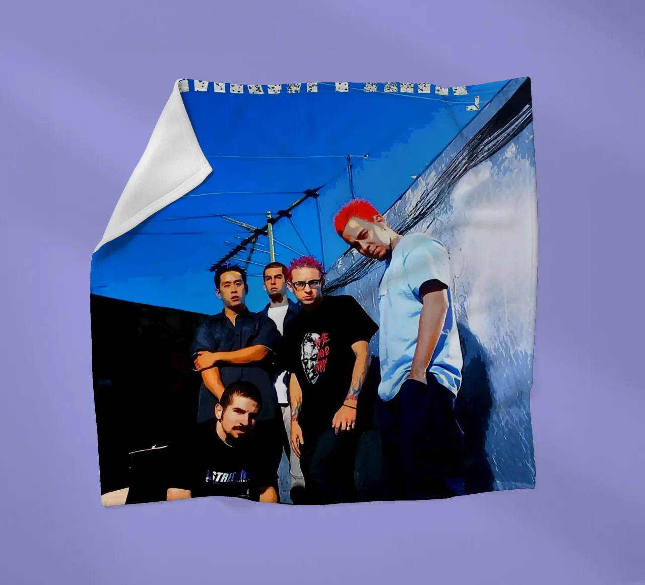 linkin park band coperta in pile da vanhesling
