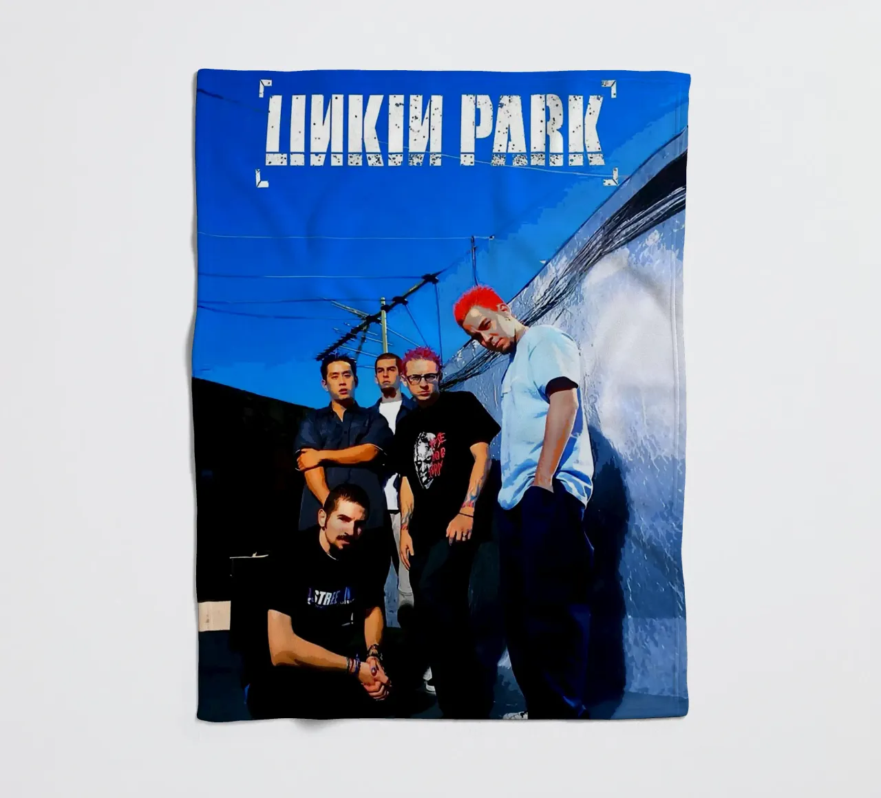 linkin park band coperta in pile da vanhesling