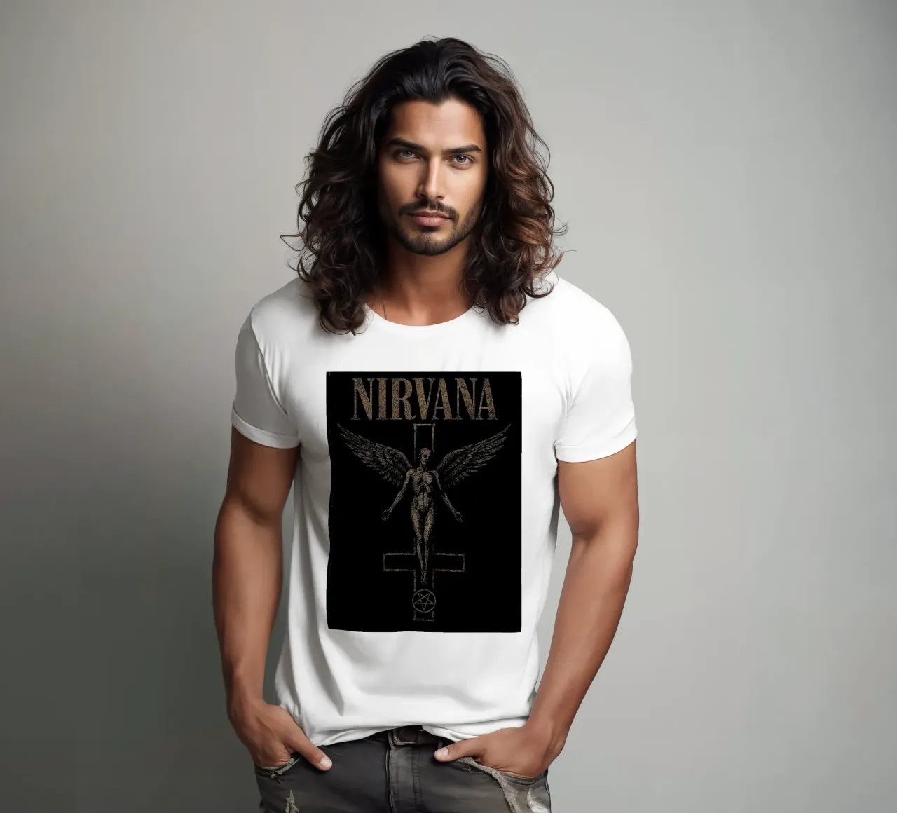 groupe nirvana t-shirt de vanhesling