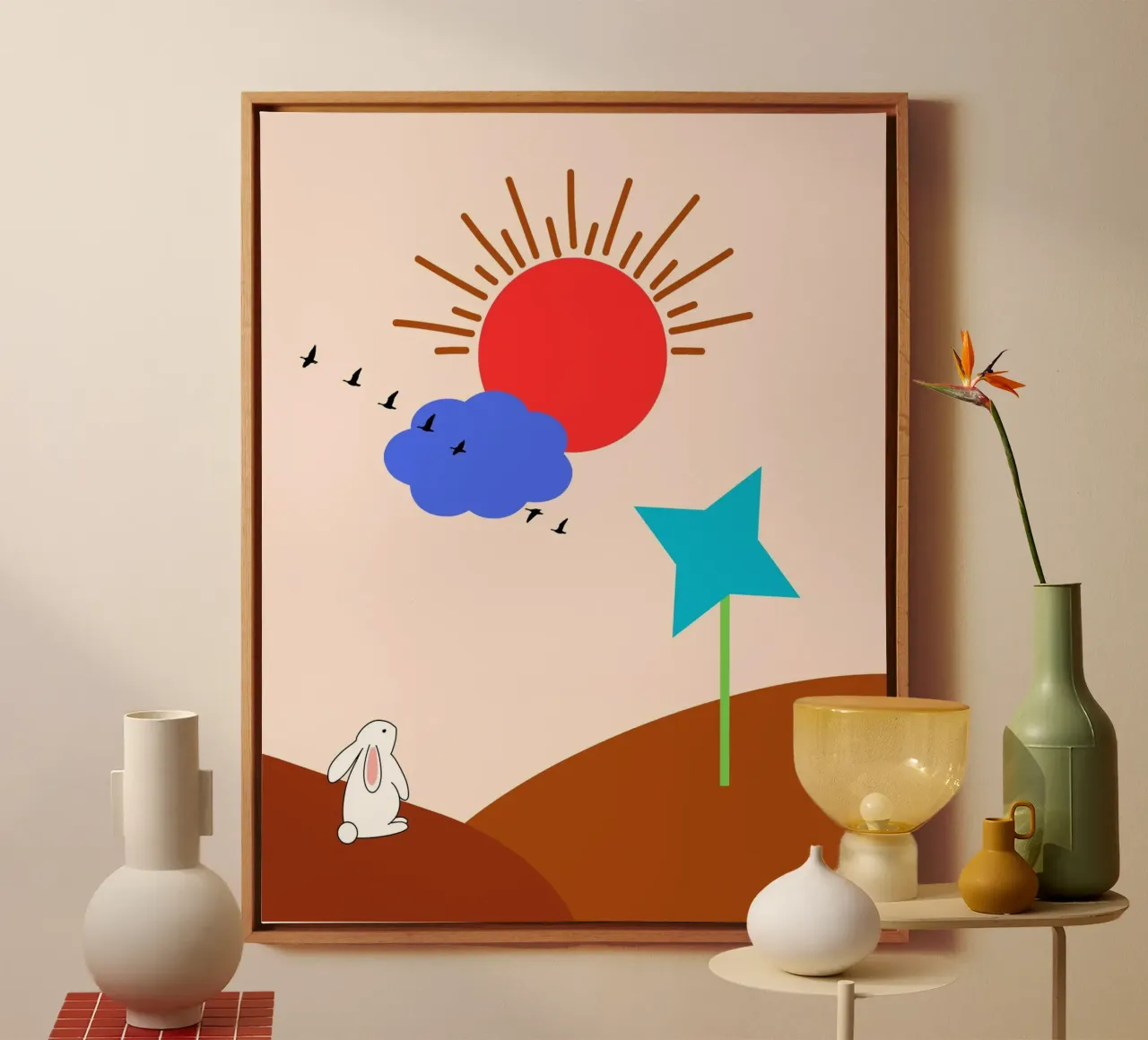 konijnenzon canvas met Baklijst van Creaton