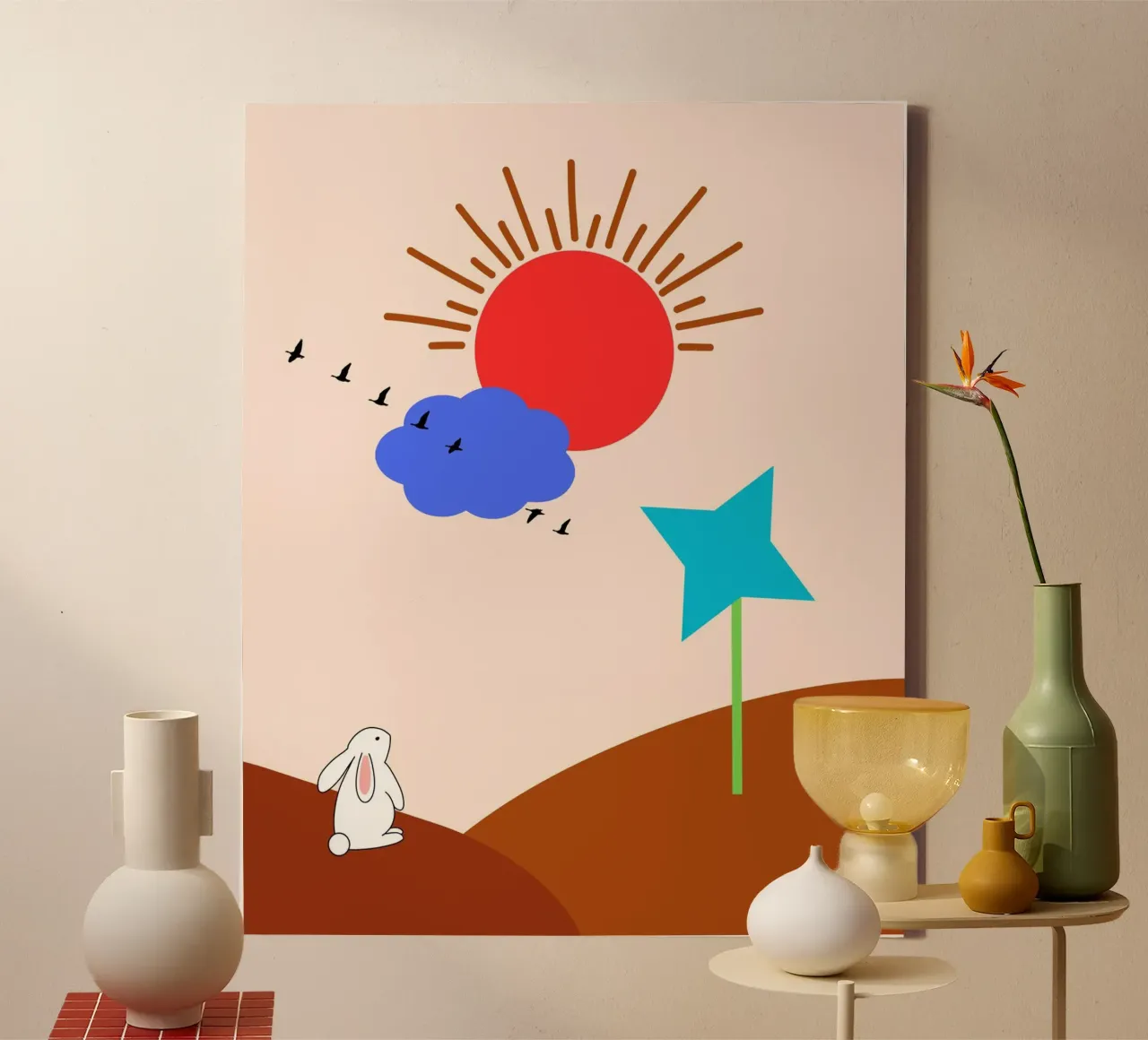 konijnenzon canvas met Baklijst van Creaton