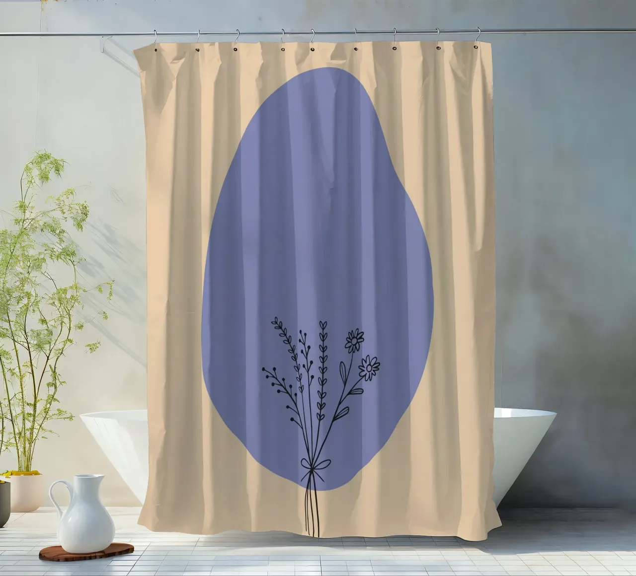 fiori botanici tenda da doccia da Creaton