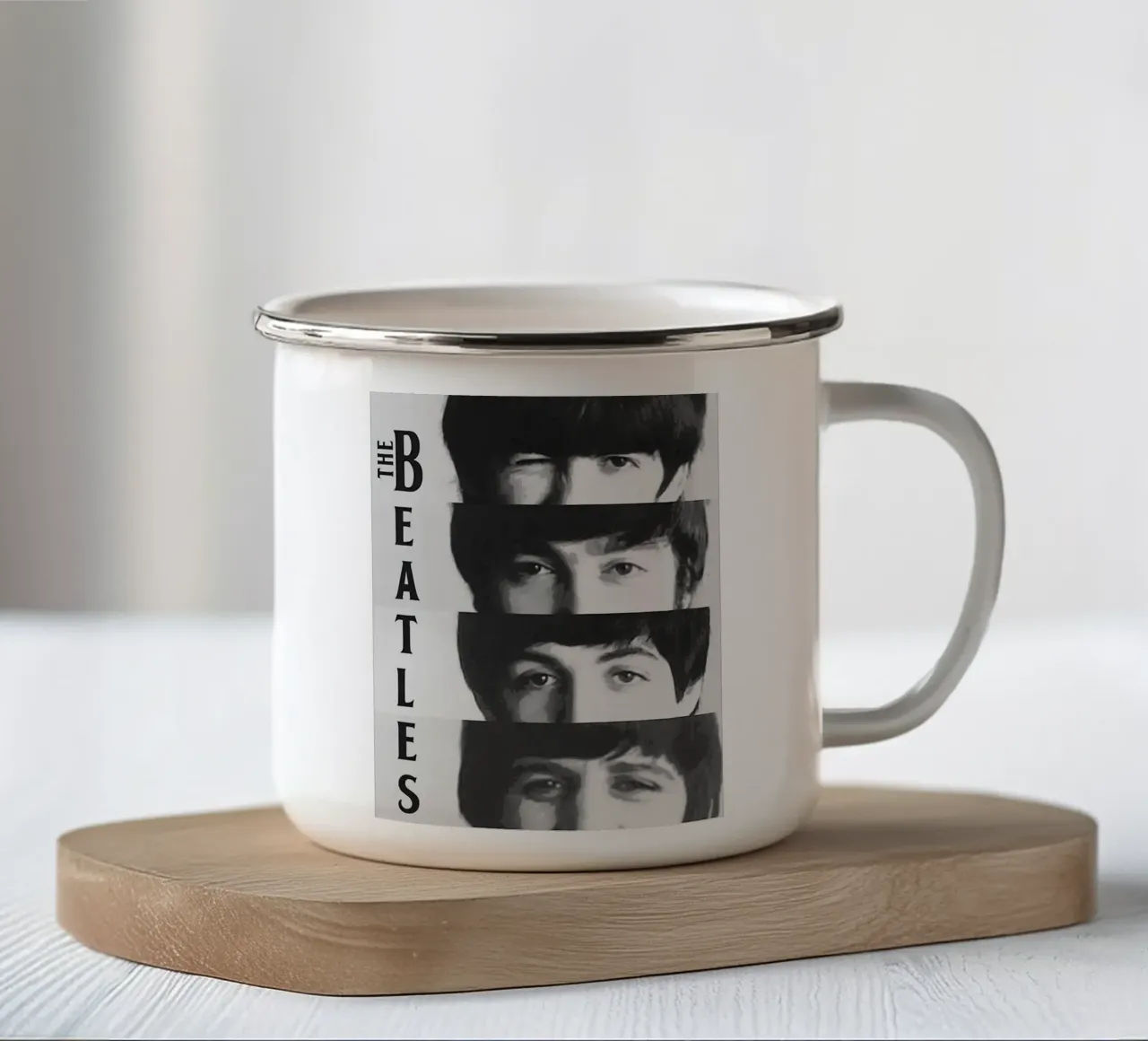 la band dei beatles tazza in smalto da vanhesling