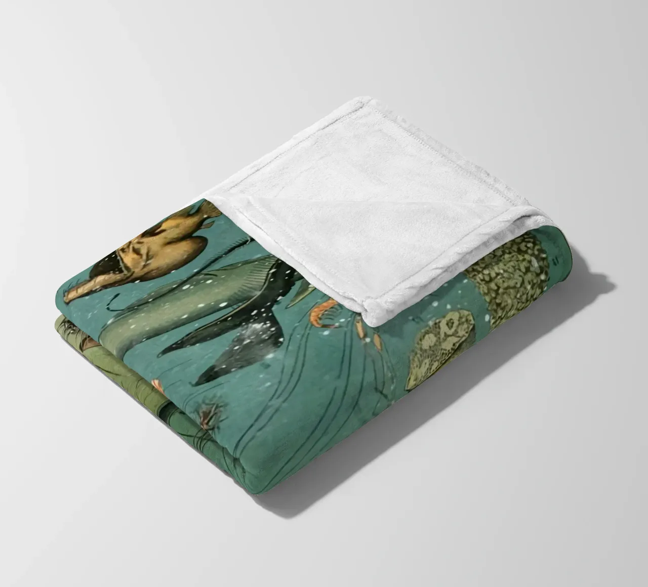squalo polpo calamaro alghe coperta in pile da Graham Robertson