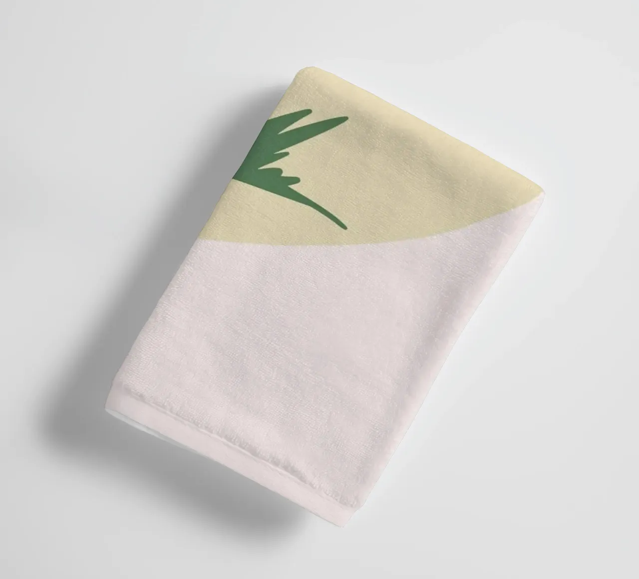 minimal geometry desert plant towel by Creaton