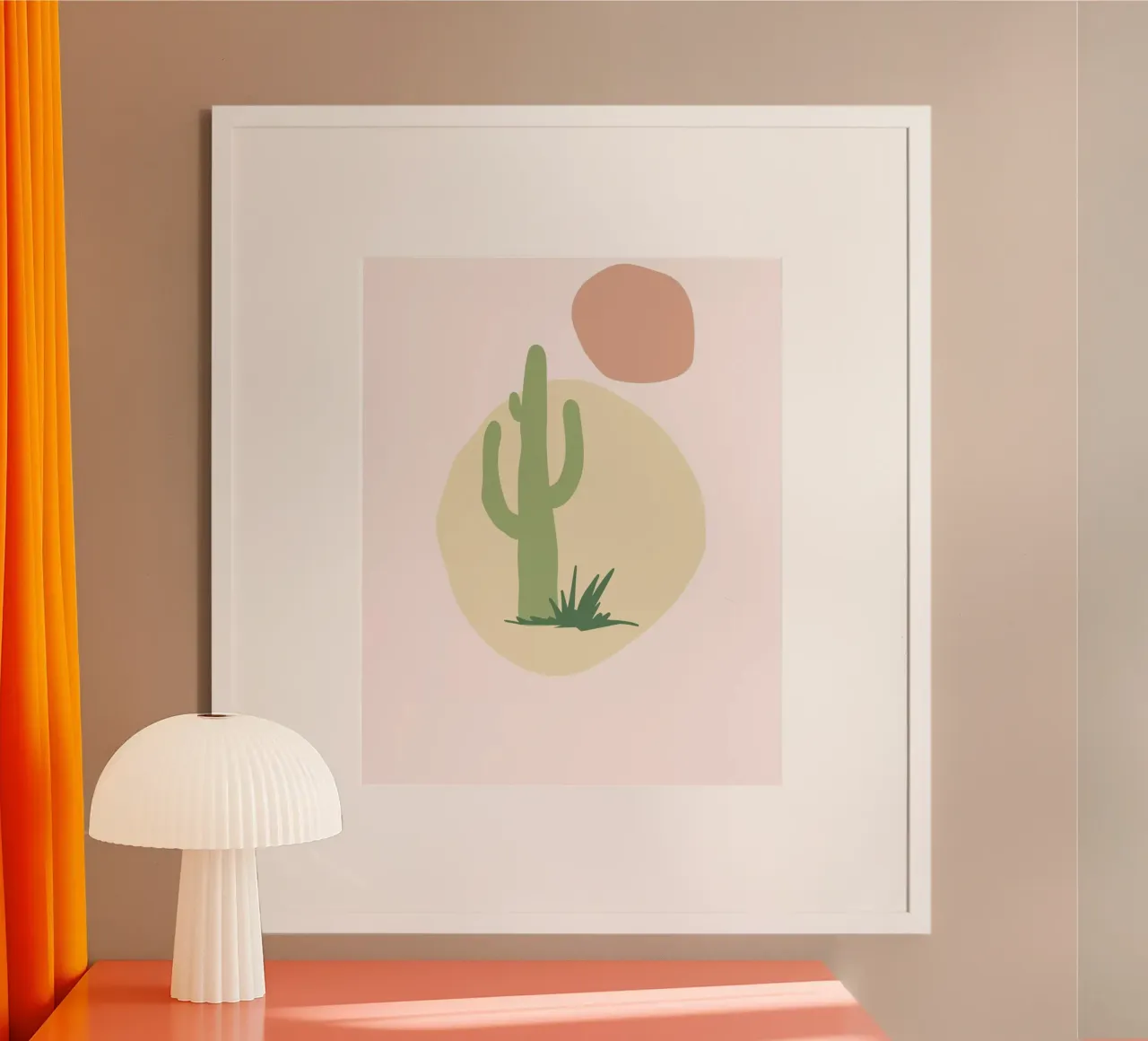 minimal geometry desert plant hahnemühle by Creaton