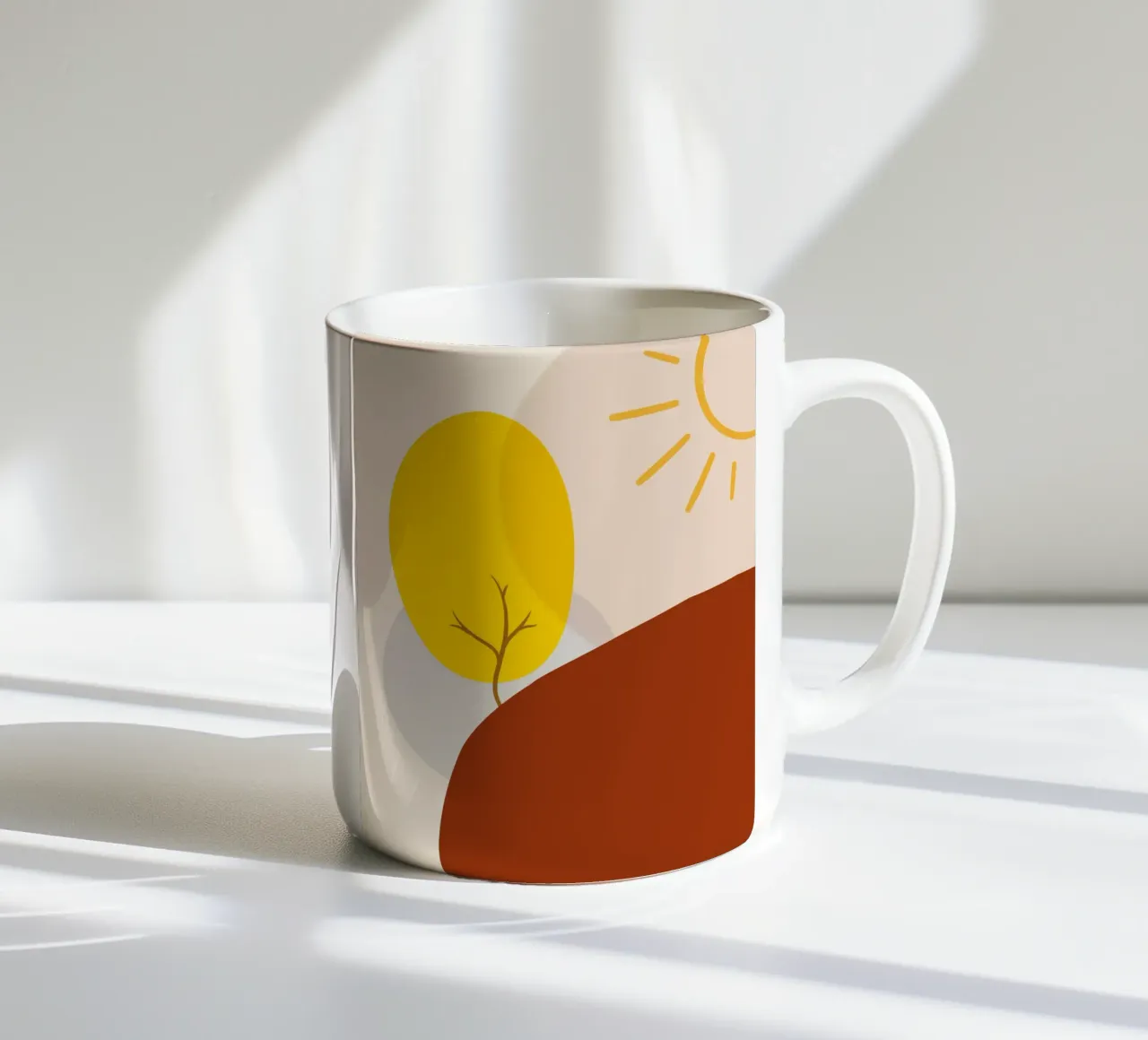 sole geometrico tazza in ceramica da Creaton