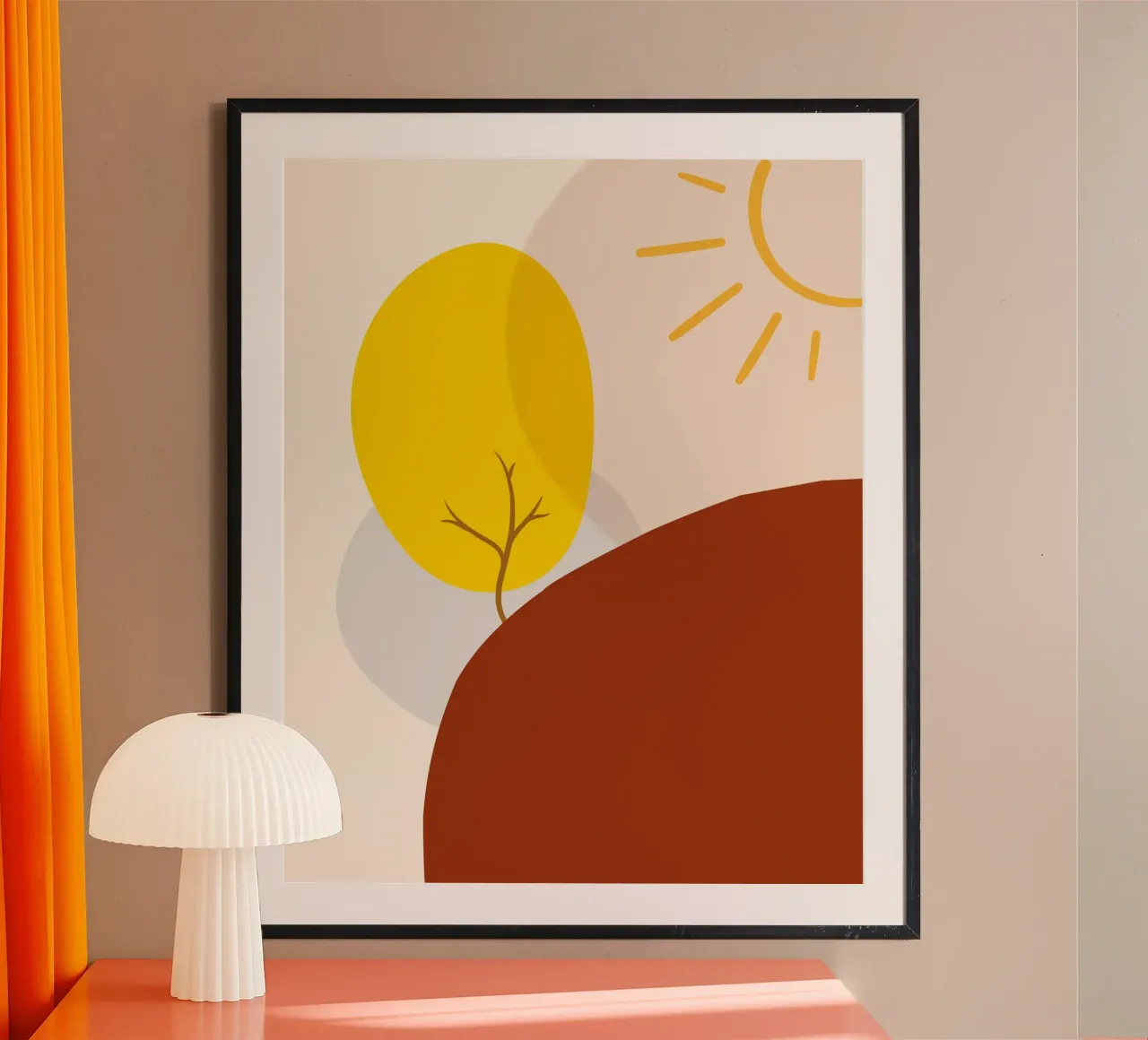 sunshine geometric poster by Creaton