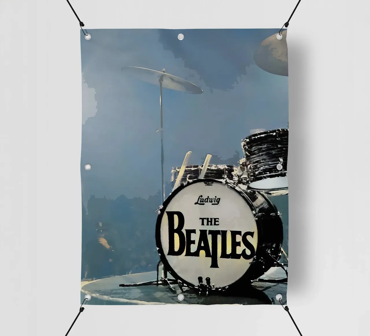 le groupe des beatles bâche pvc de vanhesling