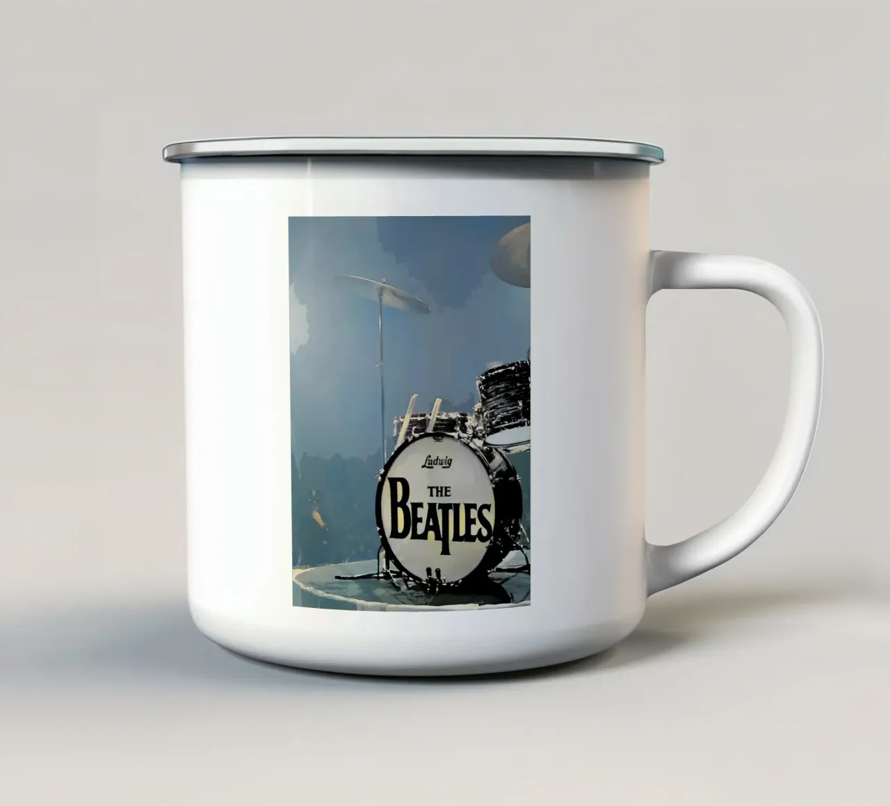 le groupe des beatles mug en émail de vanhesling