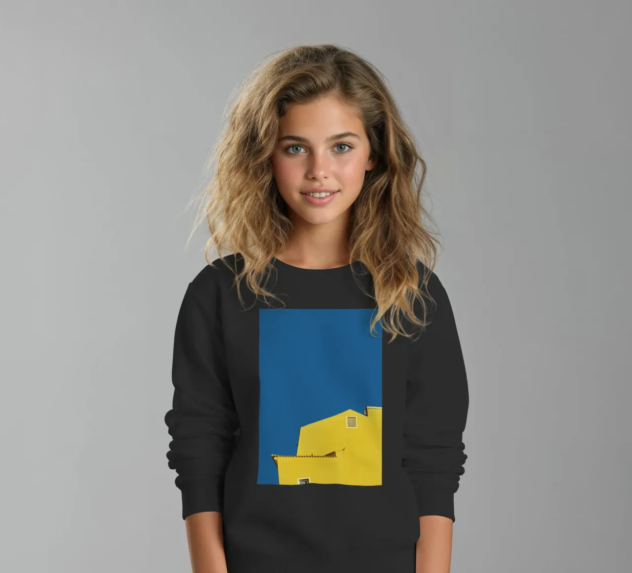 Architettura minimale - Giallo felpa bambino da KISSA STUDIO