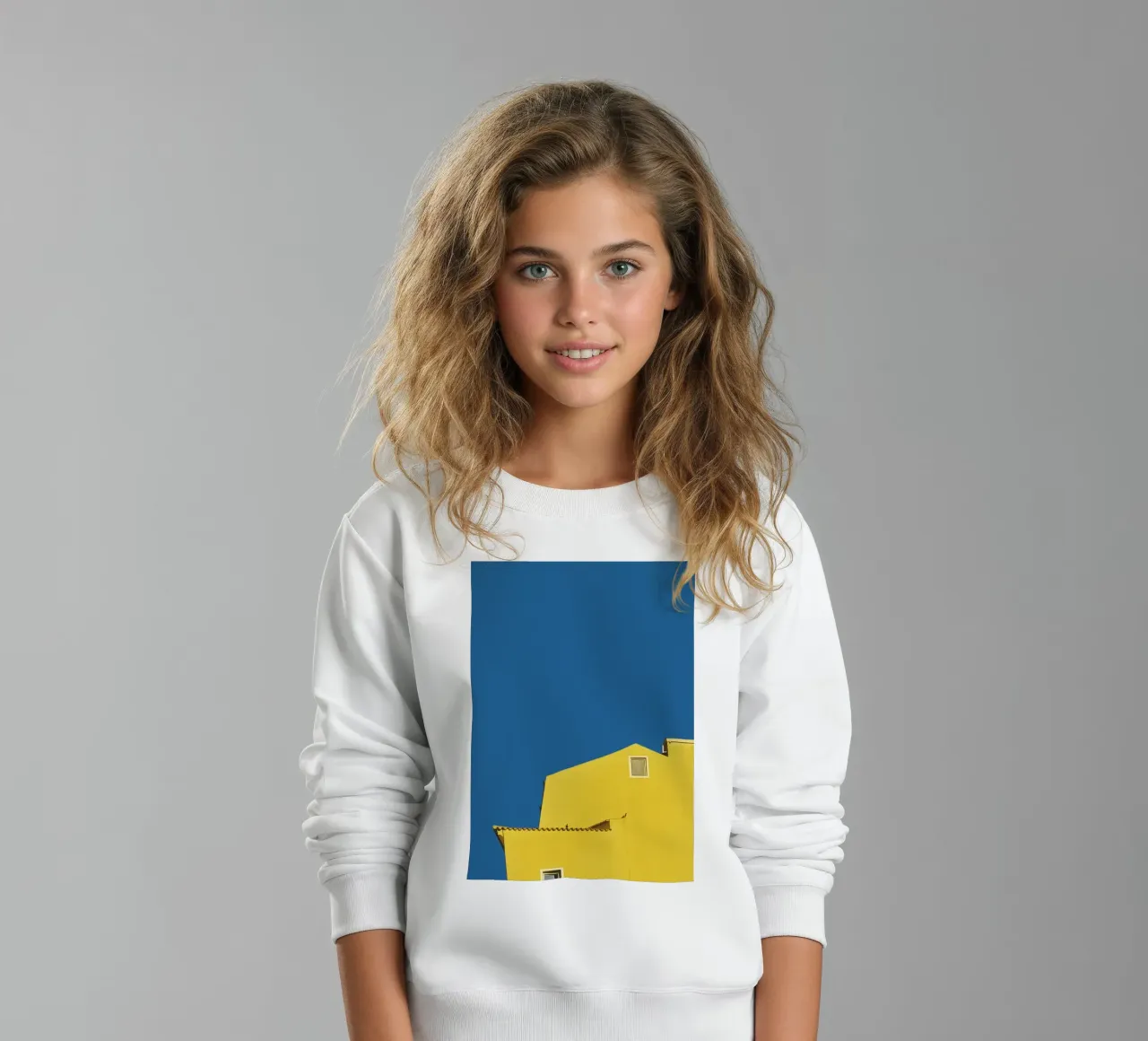 Architettura minimale - Giallo felpa bambino da KISSA STUDIO